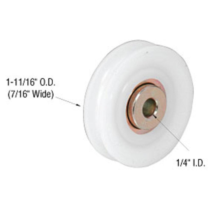 Sliding Glass Door 1 - 11/16" Nylon B.B. Replacement Roller 7/16" Wide - Reflect Window & Door