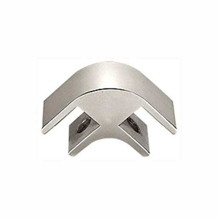 1 - 1/2" Long 2 - Way 90 Degree Deluxe Glass Furniture Connector for 1/2" Glass - Reflect Window & Door