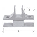 1 - 1/2" Long 3 - Way 90 Degree Deluxe Glass Furniture Connector for 1/2" Glass - Reflect Window & Door