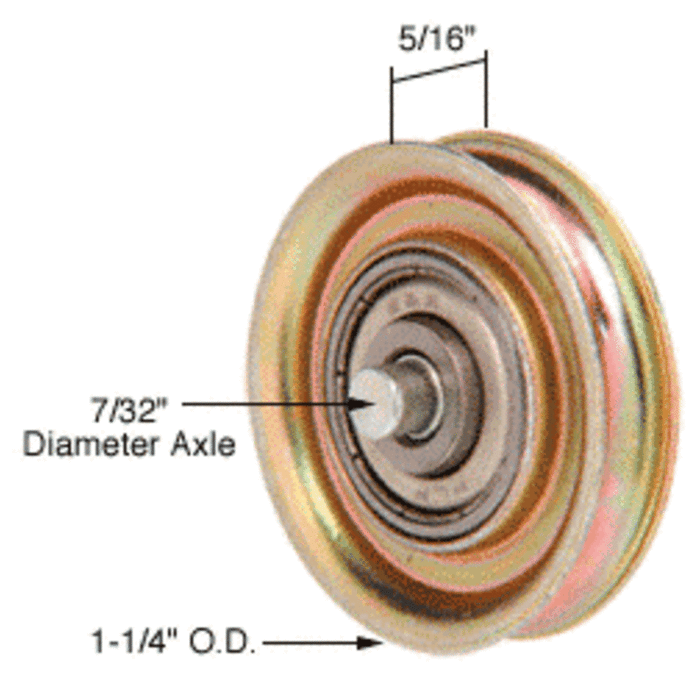 Sliding Glass Door 1-1/4" Steel Ball Bearing Roller - Reflect Window & Door