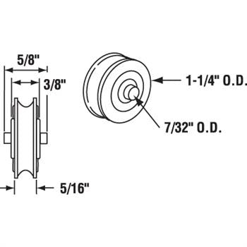 Sliding Glass Door 1 - 1/4" Steel Ball Bearing Roller - Reflect Window & Door