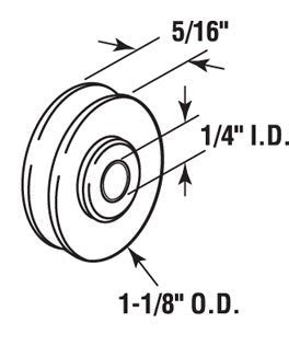 Sliding Glass Door 1 - 1/8" Diameter Steel Rollers - Reflect Window & Door