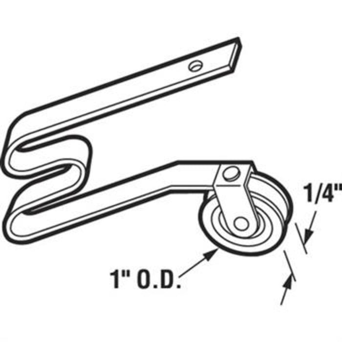 Sliding Patio Screen Door 1" Nylon Center Groove Spring Tension Roller - Reflect Window & Door