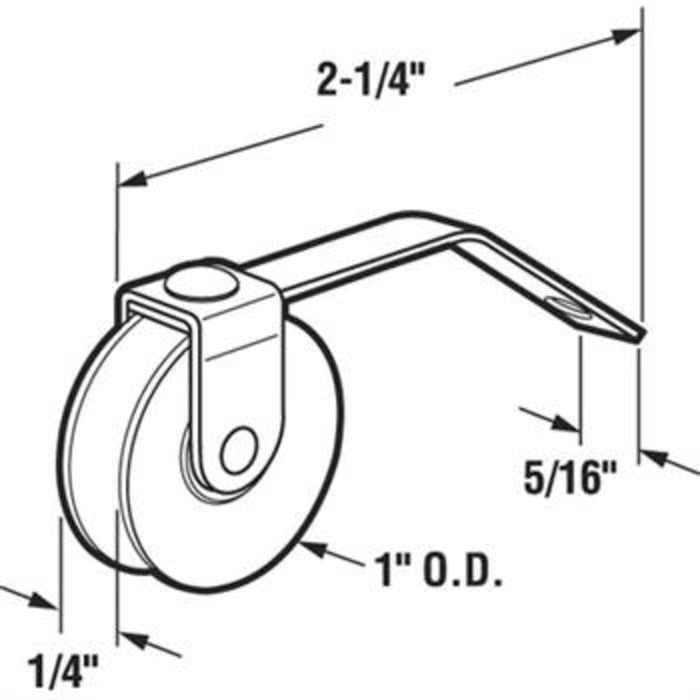 Patio Screen Door 1" Steel Ball - Bearing Spring Tension Roller for Academy Mfg. Doors - Reflect Window & Door
