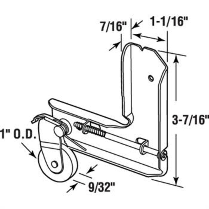 Sliding Screen Door Roller Replacement – Stamped Aluminum Insert with Steel Ball Bearing - Reflect Window & Door