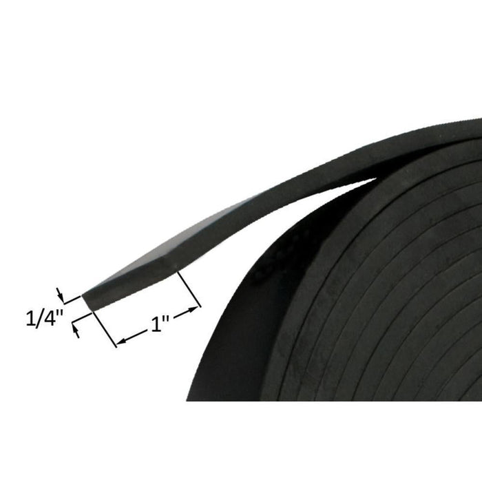 1/4" x 1" Black Setting Block Rubber - Reflect Window & Door