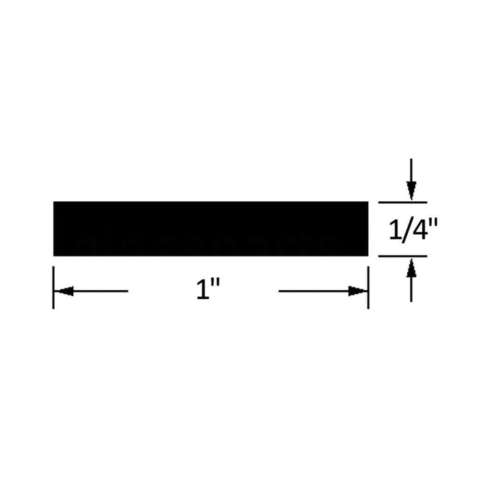 1/4" x 1" Black Setting Block Rubber - Reflect Window & Door