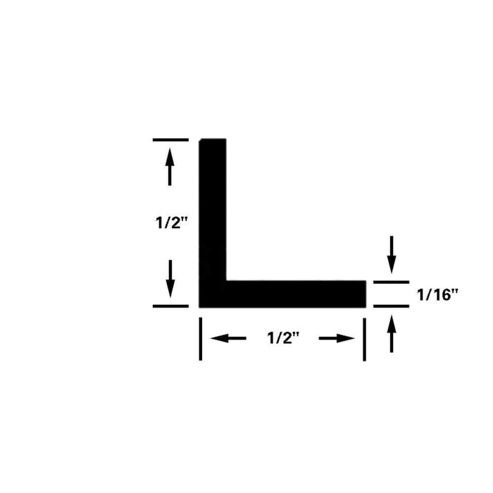 L - Angle 1/2" x 1/2" Clear Anodized Aluminum - Reflect Window & Door