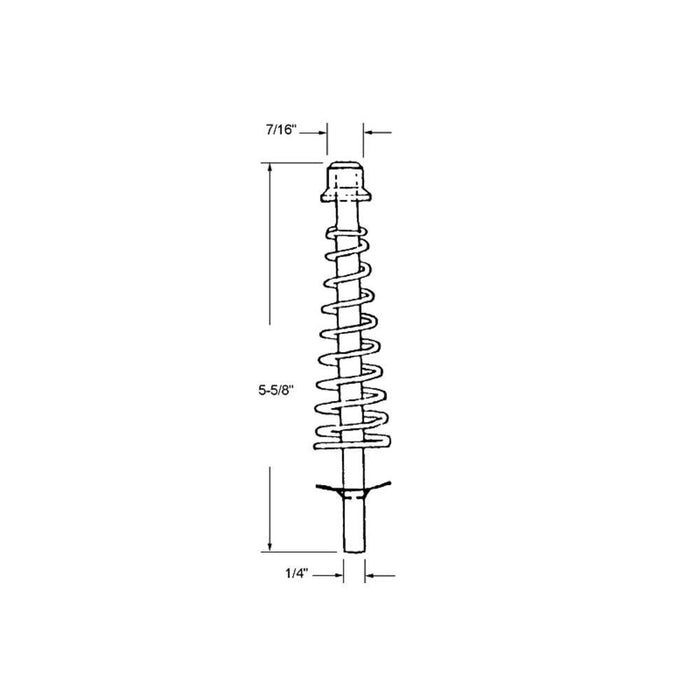 1/4" Bi - Fold Door Top Guide Pin with 7/16" Cap for Closet & Wardrobe Doors - Reflect Window & Door