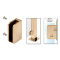 1/4" Right Hand Flat Back Closed Bottom Post Glass Clip - Reflect Window & Door