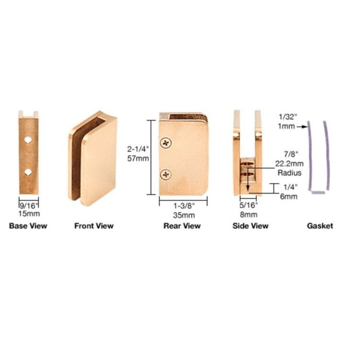 1/4" Top Post Glass Clip - Reflect Window & Door