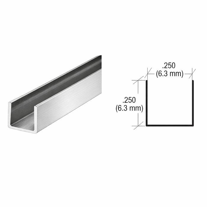 1/4" x 7/16" Stainless Steel Edge Molding – 430 Alloy U - Channel Trim - Reflect Window & Door