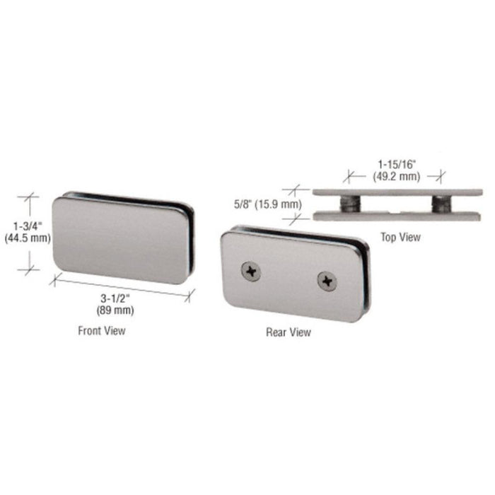 180 Degree Traditional Style Double Stud Glass Clamp - Reflect Window & Door