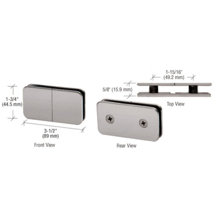 180 Degree Traditional Style Split Face and "Y" Inline Glass Clamp - Reflect Window & Door