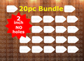 20pc bundle - 2 inch CHUBBY pencil (great for badge reels & hairbow centers)