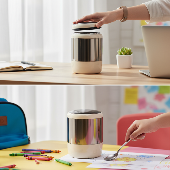 Primanova trash can contents and components flat lay