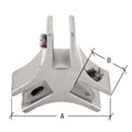 3 - Way 120 Degree Deluxe Glass Furniture Connector for 3/4" Glass - Reflect Window & Door