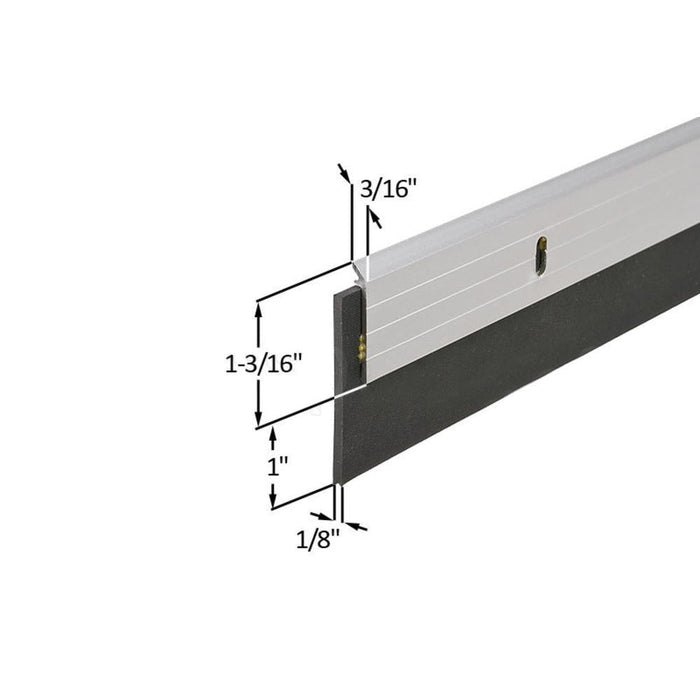 Heavy - Duty 2 - 3/8" Bottom Door Sweep – Commercial Grade Seal for Exterior Doors - Reflect Window & Door