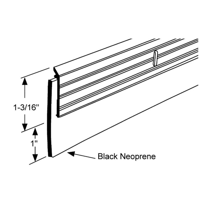 Heavy - Duty 2 - 3/8" Bottom Door Sweep – Commercial Grade Seal for Exterior Doors - Reflect Window & Door