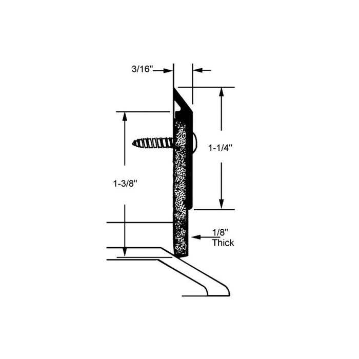 Heavy - Duty 2 - 3/8" Bottom Door Sweep – Commercial Grade Seal for Exterior Doors - Reflect Window & Door