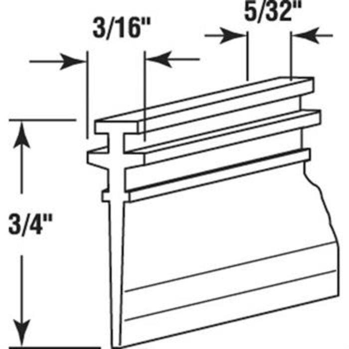 Swinging Shower Door Vinyl "T" Sweep - 36" - Clear - Reflect Window & Door