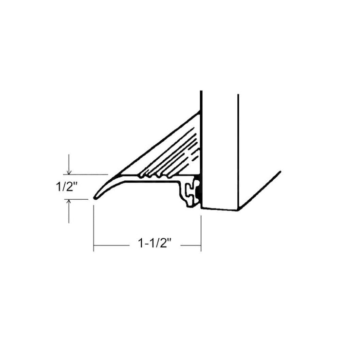 36 Inch Door Threshold Bumper – Aluminum with Vinyl Seal - Reflect Window & Door
