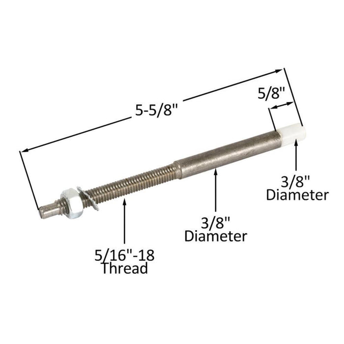 3/8" Bifold Door Bottom Pivot Pin for Kinkead Doors - Reflect Window & Door