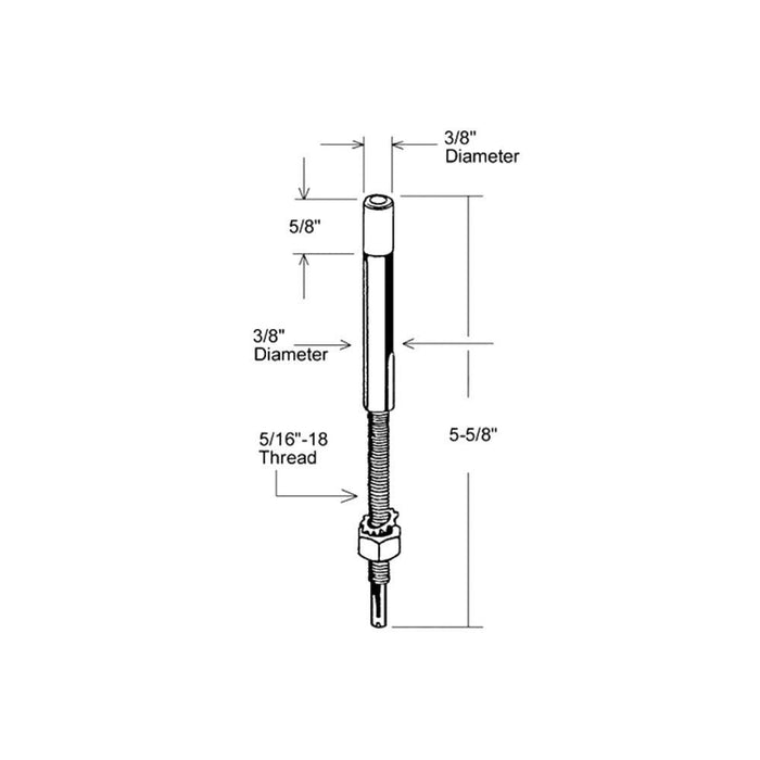3/8" Bifold Door Bottom Pivot Pin for Kinkead Doors - Reflect Window & Door