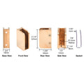 3/8" Left Hand Post Glass Clip - Reflect Window & Door