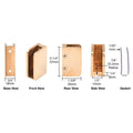 3/8" Right Hand Post Glass Clip - Reflect Window & Door