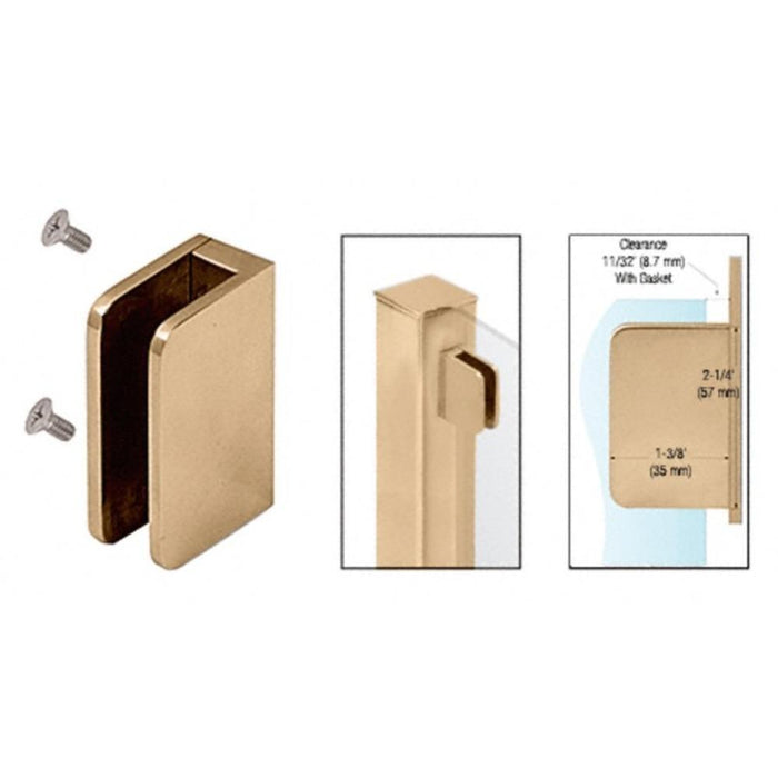 3/8" Top Flat Back Post Glass Clip - Reflect Window & Door