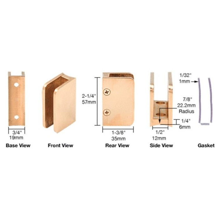 3/8" Top Post Glass Clip - Reflect Window & Door
