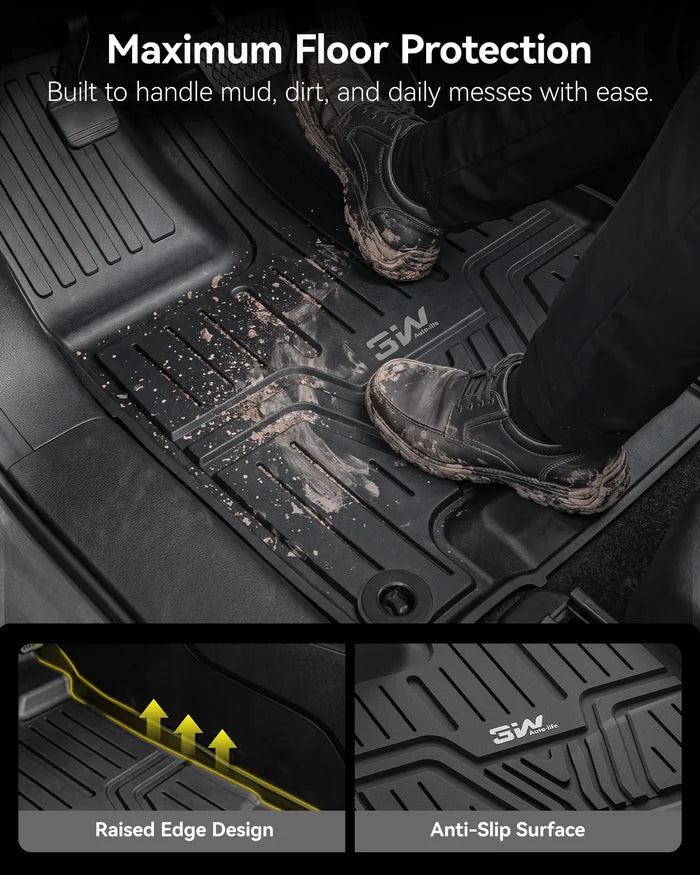 3W 2017-2026 Honda Ridgeline Floor Mats | Thorex™ Custom Fit （Gasoline Only）