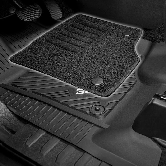 3W Custom Floor Mats Ford F250 F350 F450 F550 2017-2024 Super Duty CrewCab with Under Seat Storage F150 2015-2024 Vehicles & Parts 3W