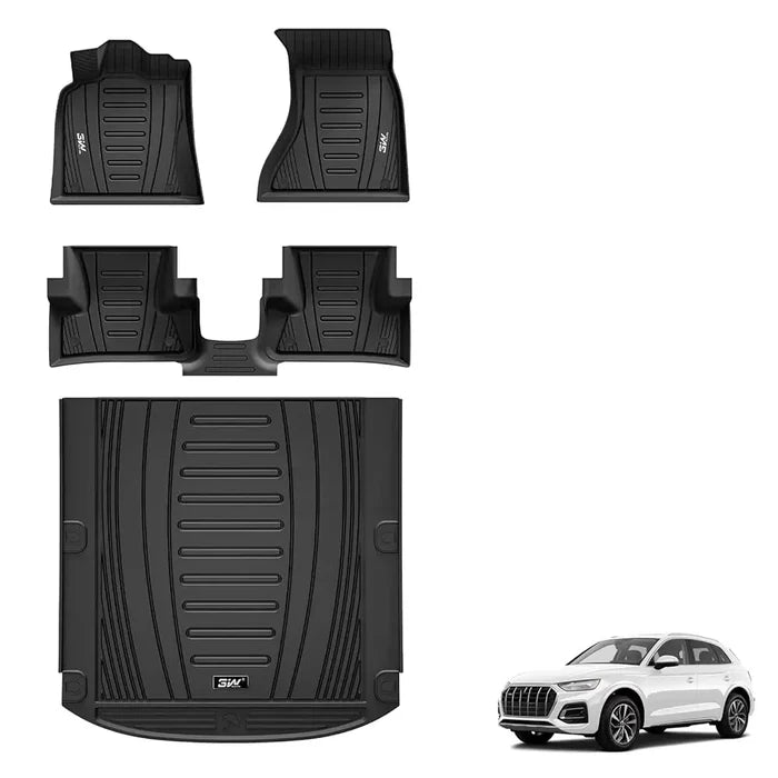3W Audi Q5/SQ5 2018-2025 Custom Floor Mats Thorex™ All-Weather Protection - 3Wliners