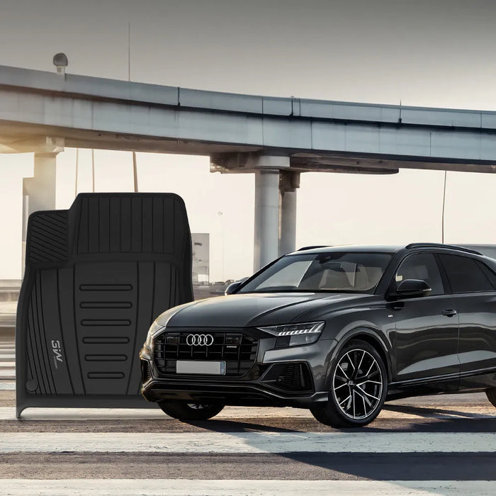 3W Audi Q8 2019-2025 Custom Floor Mats TPE Material & All-Weather Protection Vehicles & Parts 3Wliners