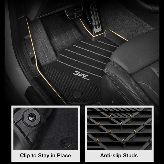 3W BMW X3 30i M40i X3M 2018-2024 Floor Mats & Cargo Mats TPE Material & All-Weather Protection (Only for car Without Spare tire) (Don't Fit X3 30e) Vehicles & Parts 3Wliners