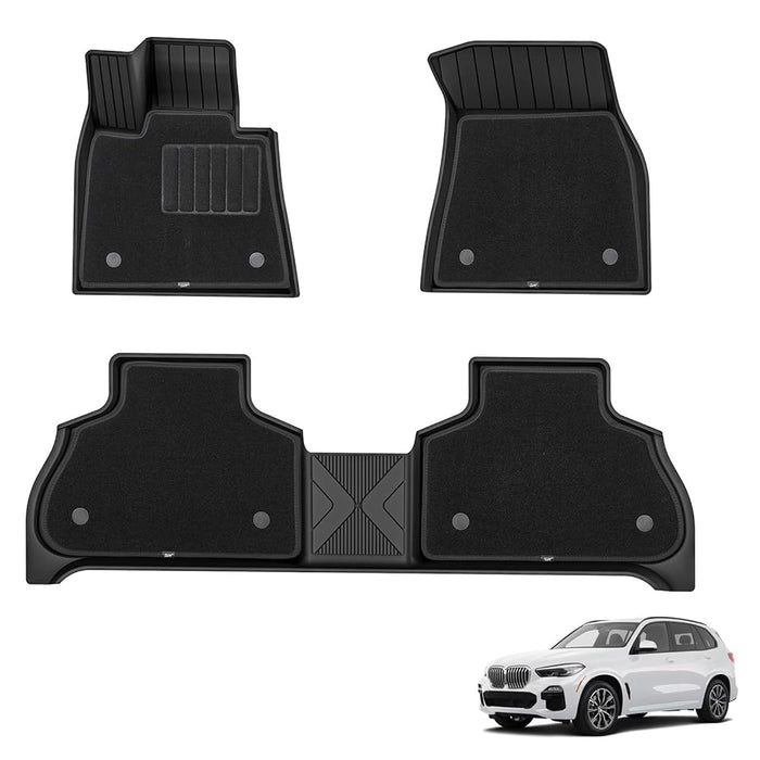3W BMW X5 2019-2025 Custom Floor Mats / Trunk Mat Thorex™ All-Weather Protection - 3Wliners