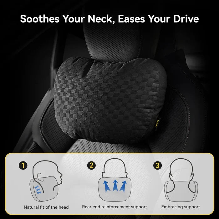 3W Car Neck Pillow & Lumbar Pillow Set with Adjustable Strap Washable Car Accessories - 3Wliners
