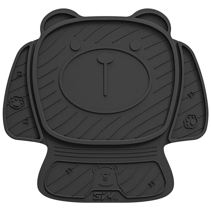 3W Car Seat Protector for Child car seat，TPE All Weather Heavy Duty Car Accessories, Applicable to All Models, Bear Baby Model, Black White Orange