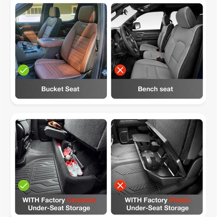 3W Custom Floor Mats 2019-2024 Chevy / Chevrolet Silverado 1500 2500 HD/3500HD Crew Cab TPE Material & All-Weather Protection Vehicles & Parts 3Wliners