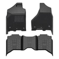 3W 2013-2018 Dodge Ram 1500/2500/3500 Crew Cab, 2019-2024 Dodge Ram 1500 Classic Crew Cab Custom Floor Mats  Thorex™ All-Weather Protection - 3Wliners