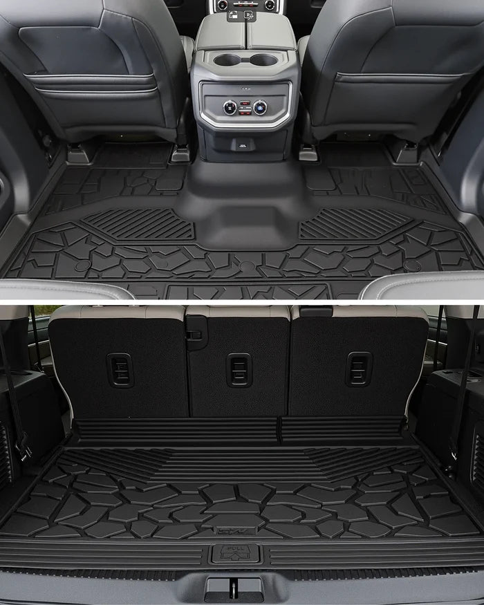 3W Ford Expedition Max 7 Seats 2025 Custom Floor Mats/ Crago Liner Thorex™ All-Weather Protection - 3Wliners