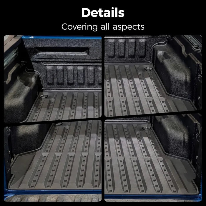3W Truck Bed Mat Compatible with 2022-2026 Ford Maverick Gas & Hybrid Car Accessories Vehicle Perfectly Flush All Weather Protection TPE Heavy Duty Pickup Car Bed Cargo Mat