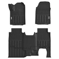 3W Floor Mats Fit for Chevrolet Silverad EV 2024-2025 (WT & RST)/GMC Sierra EV/Sierra EV Denali Accessories TPE All Weather Floor Liner 1st and 2nd Row Car Mats