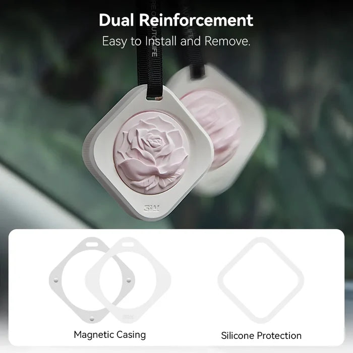 3W Hanging Car Air Freshener Diffuser  with Natural Essential Oils Silicone-protected edges Magnetic closure for easy attachment and removal Long-lasting fragrance
