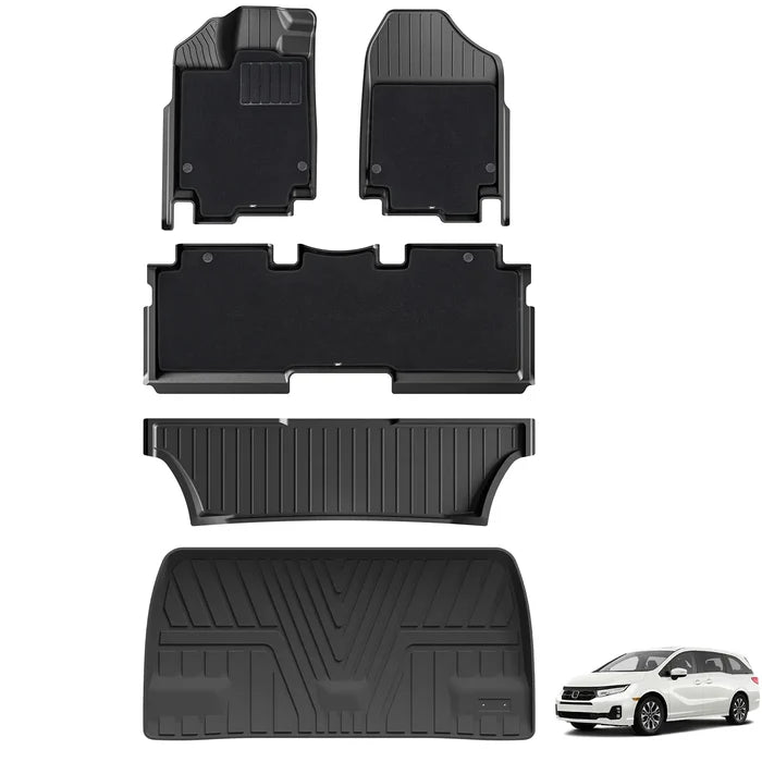 3W Honda Odyssey 2018-2025 Custom Floor Mats / Trunk Mat Thorex™ All-Weather Protection - 3Wliners