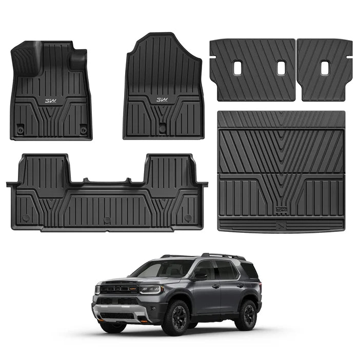3W Honda Passport 2026 Floor Mats / Cargo Liner Custom Mats Thorex™ All-Weather Protection - 3Wliners