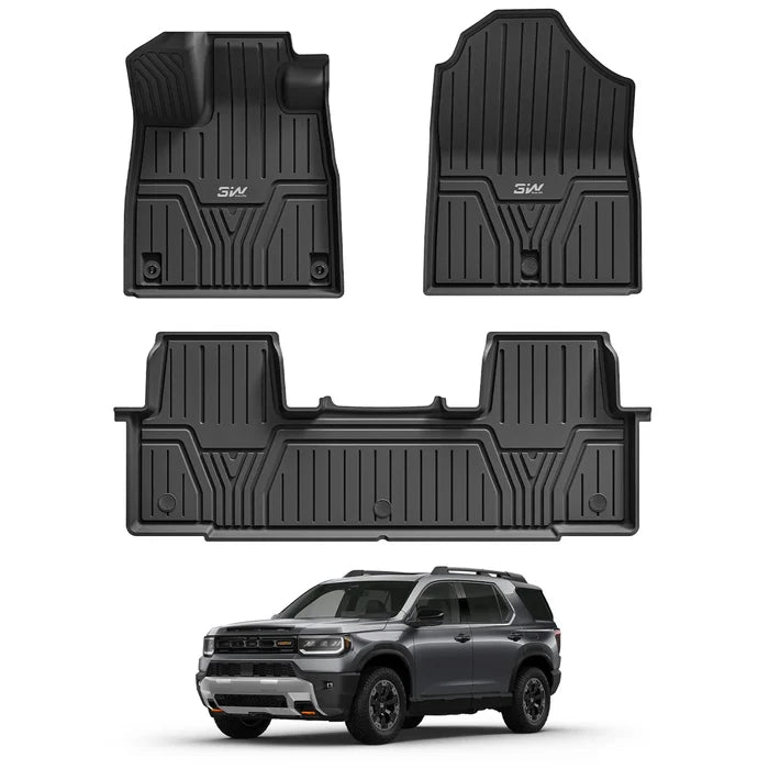 3W Honda Passport 2026 Floor Mats / Cargo Liner Custom Mats Thorex™ All-Weather Protection - 3Wliners