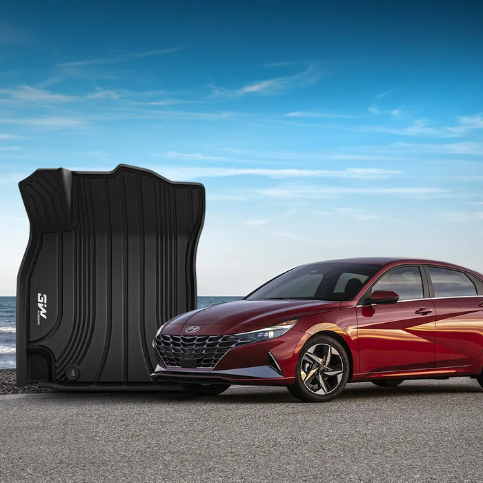 3W Hyundai Elantra 2021-2025 (Not for Hybrid or Elantra N) Custom Floor Mats TPE Material & All-Weather Protection Vehicles & Parts 3Wliners
